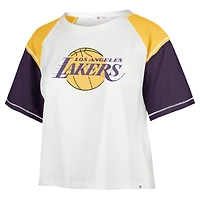 T-shirt court '47 crème Los Angeles Lakers Premier Raglan pour femmes