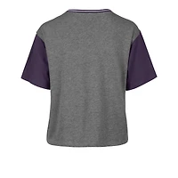 T-shirt gris à blocs de couleurs Rise Clubhouse Ziggy pour femme Los Angeles Lakers '47
