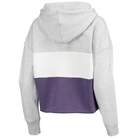 Sweat à capuche Los Angeles Lakers Lizzy Cutoff '47 gris chiné pour femme