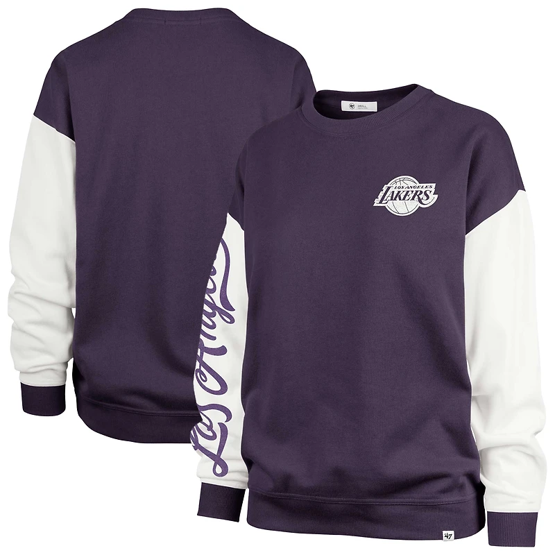 Women's '47 Oversized Pullover Sweatshirt Purple Los Angeles Lakers Rise Andie