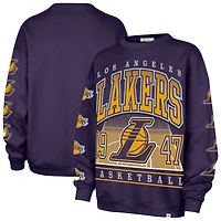 Women's '47 Purple Los Angeles Lakers Go Big Oversized Sweatshirt