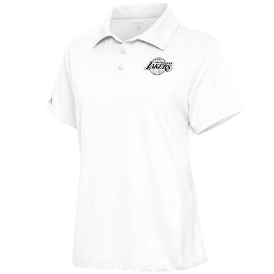 Polo Antigua blanc pour femme, motif métal brossé des Los Angeles Lakers