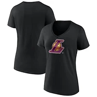 Women's  Black Los Angeles Lakers Midnight Mascot V-Neck T-Shirt