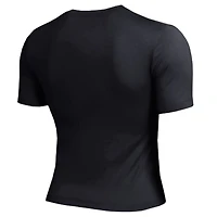 T-shirt court ajusté doux au toucher Champion pour femme, noir, Los Angeles Lakers