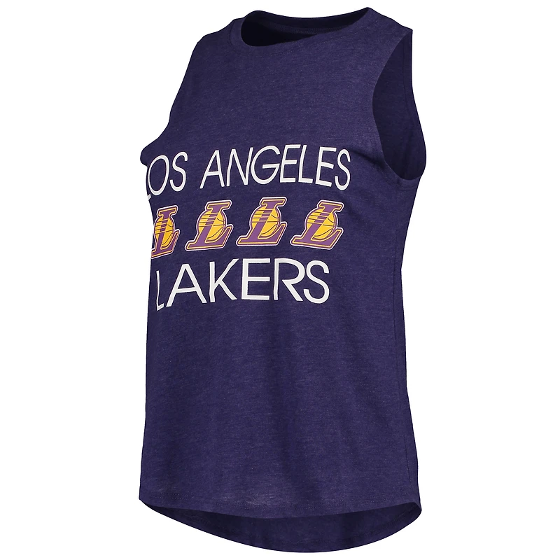 Women's Concepts Sport Black/Purple Los Angeles Lakers Tank Top & Pants Sleep Set