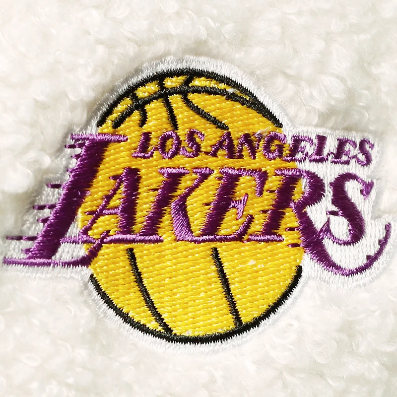 Women's Concepts Sport Cream Los Angeles Lakers Fluffy Long Sleeve Hoodie Top & Shorts Sleep Set