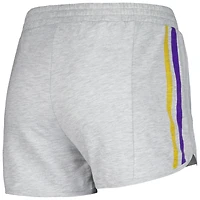 Ensemble de nuit Concepts Sport pour femmes, t-shirt et short à manches longues en cèdre des Los Angeles Lakers, gris