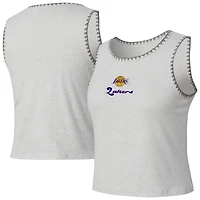 Women's Concepts Sport  Gray Los Angeles Lakers Neptune Hacci Knit Tank Top