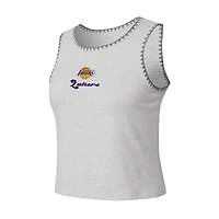 Débardeur en maille Neptune Hacci gris Concepts Sport pour femme, Los Angeles Lakers