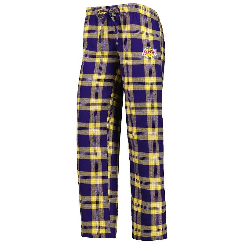 Ensemble de pyjama pour femme Concepts Sport violet/doré avec haut et pantalon à écusson Los Angeles Lakers