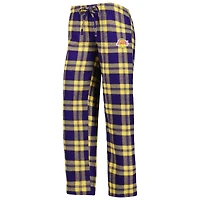 Ensemble de pyjama pour femme Concepts Sport violet/doré avec haut et pantalon à écusson Los Angeles Lakers