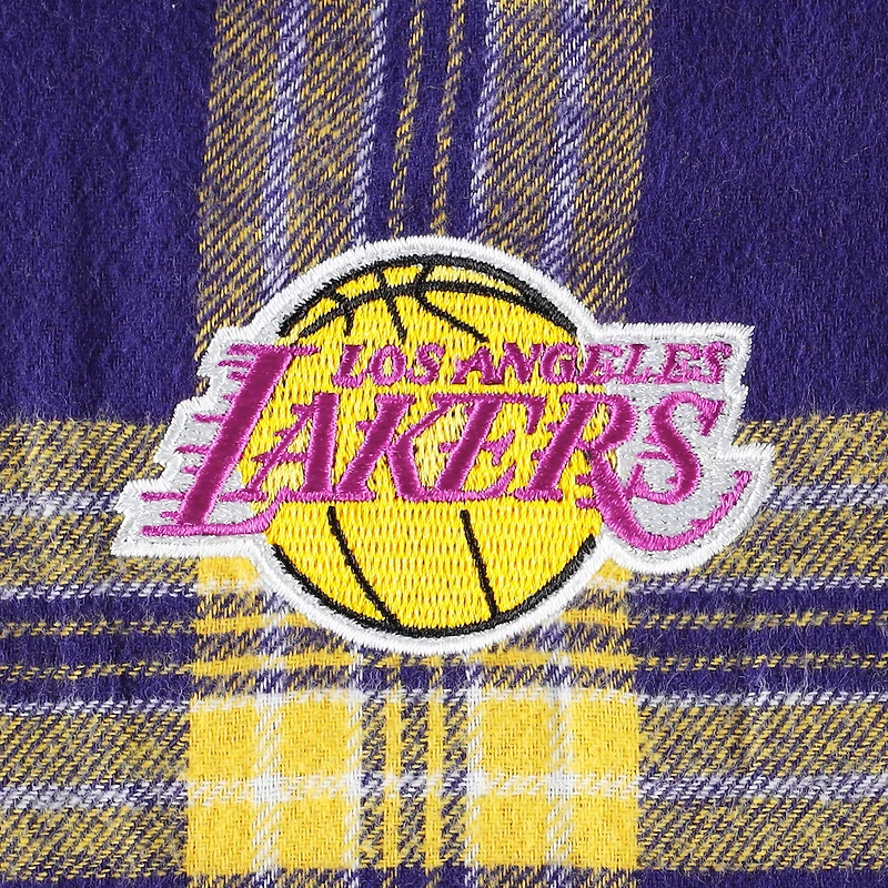 Ensemble de pyjama pour femme Concepts Sport violet/doré avec haut et pantalon à écusson Los Angeles Lakers