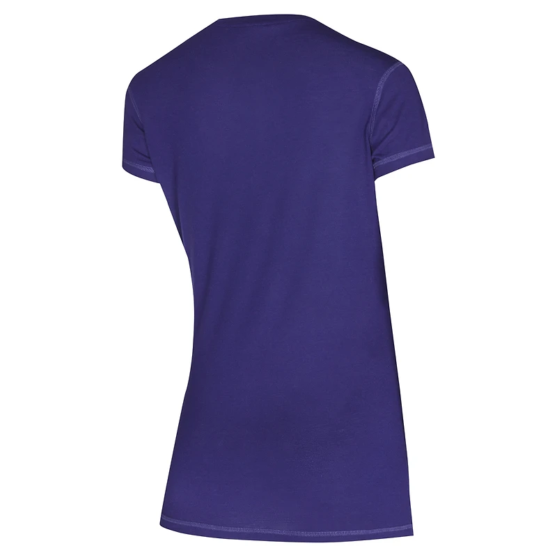 Ensemble de nuit Concepts Sport violet/or pour femme, haut et pantalon en flanelle Vector des Los Angeles Lakers