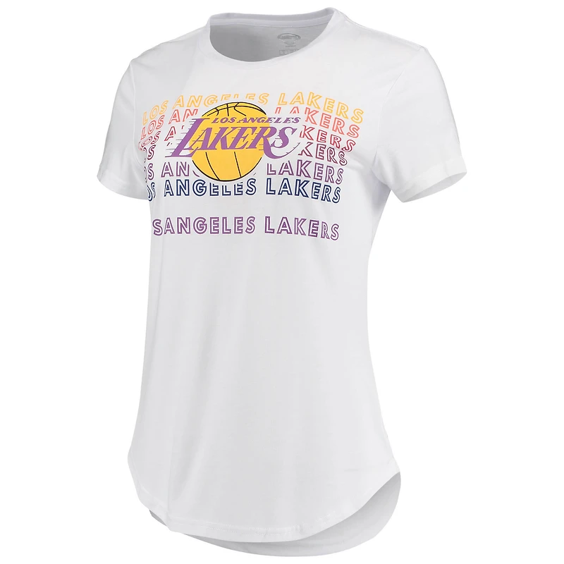 Ensemble t-shirt et legging Los Angeles Lakers Sonata Concepts Sport blanc/anthracite pour femme