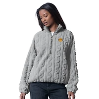 Women's G-III 4Her by Carl Banks  Gray Los Angeles Lakers Champ Half-Zip Pullover
