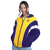 Women's G-III 4Her by Carl Banks  Purple/Gold Los Angeles Lakers Quarterback Lightweight Oversized Full-Zip Jacket
