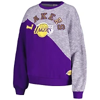 Sweat-shirt violet G-III 4Her par Carl Banks pour femmes, Los Angeles Lakers Benches Split