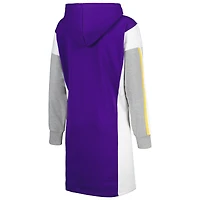Women's G-III 4Her by Carl Banks Purple Los Angeles Lakers Bootleg Long Sleeve Hoodie T-Shirt - Dress