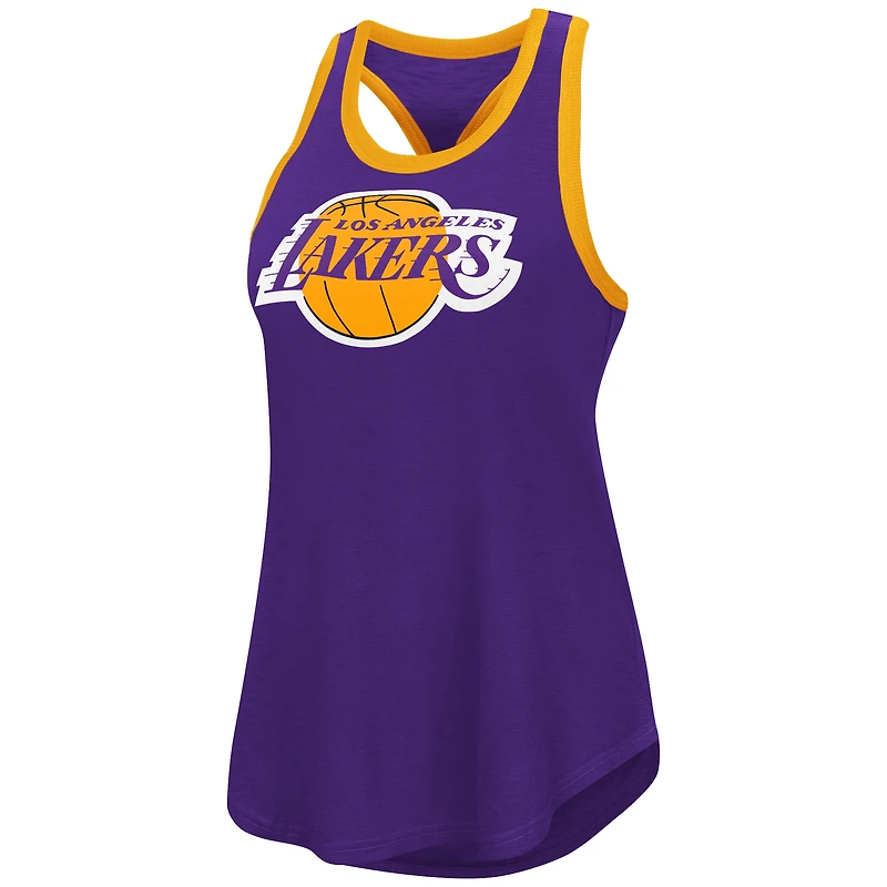 Débardeur G-III 4Her by Carl Banks violet pour femme Los Angeles Lakers Showdown à encolure dégagée - Haut