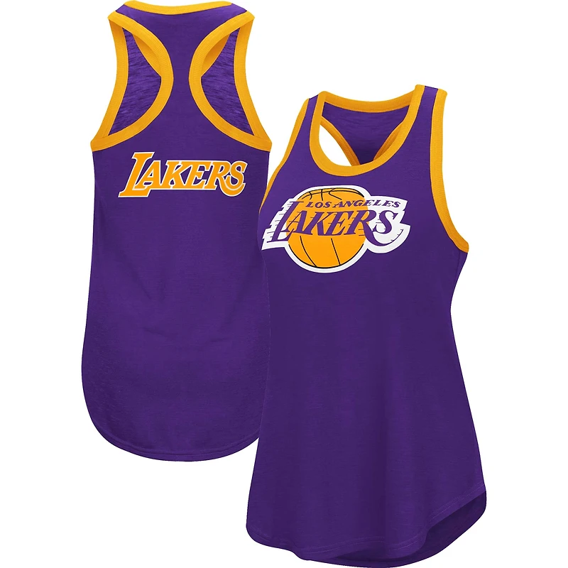 Débardeur G-III 4Her by Carl Banks violet pour femme Los Angeles Lakers Showdown à encolure dégagée - Haut