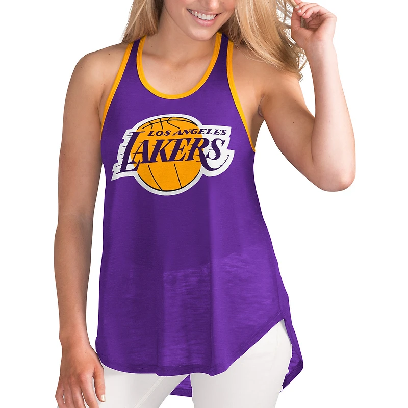 G-III 4Her by Carl Banks pour femme Los Angeles Lakers Tater Burnout Racerback violet - Débardeur