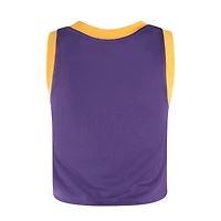 Women's Hype and Vice  Purple Los Angeles Lakers Cropped Basketball Scoop Neck Tank Top