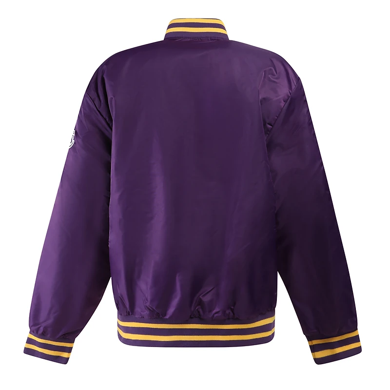 Women's Hype and Vice  Purple Los Angeles Lakers Full-Snap Varsity Jacket