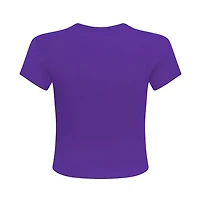Women's Hype and Vice  Purple Los Angeles Lakers Small Logo Cropped Baby T-Shirt