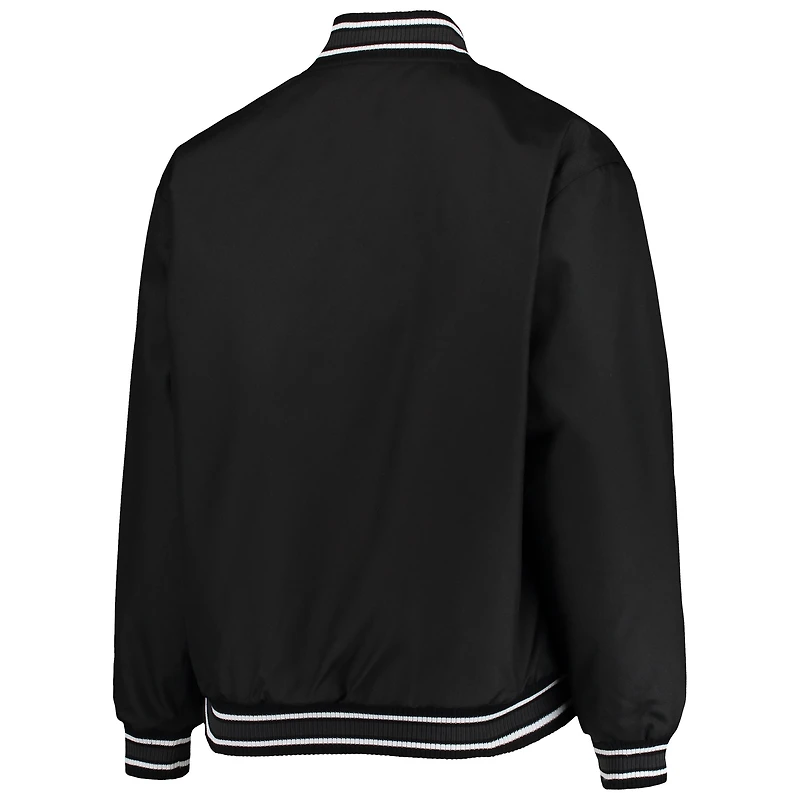 Women's JH Design Black Los Angeles Lakers Plus Poly Twill Full-Snap Jacket
