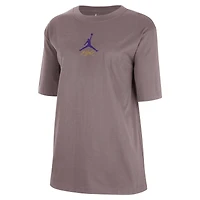 T-shirt Boyfriend Jordan Brand anthracite Los Angeles Lakers Courtside Statement Edition pour femme