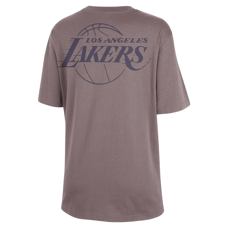 T-shirt Boyfriend Jordan Brand anthracite Los Angeles Lakers Courtside Statement Edition pour femme