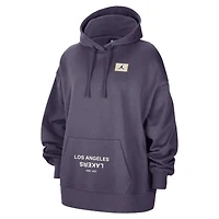 Women's Jordan Brand  Purple Los Angeles Lakers Courtside Statement Edition Oversize Pullover Hoodie