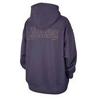 Women's Jordan Brand  Purple Los Angeles Lakers Courtside Statement Edition Oversize Pullover Hoodie