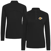 Haut noir à fermeture éclair quart de tour Flex Insignia 2.0 des Los Angeles Lakers pour femme Levelwear