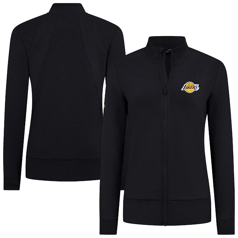 Women's Levelwear Black Los Angeles Lakers Shine Full-Zip Jacket