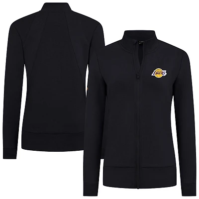 Women's Levelwear Black Los Angeles Lakers Shine Full-Zip Jacket
