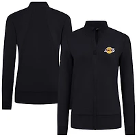 Women's Levelwear Black Los Angeles Lakers Shine Full-Zip Jacket