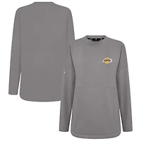 Women's Levelwear Gray Los Angeles Lakers Beaudry Pullover Sweatshirt