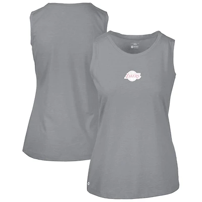 Women's Levelwear Gray Los Angeles Lakers Mother's Day Macy Core Logo Tank Top