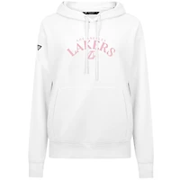Women's Levelwear  White Los Angeles Lakers Mother's Day Adorn Arched Pullover Hoodie