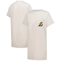 Women's Lolë  Cream Los Angeles Lakers Effortless Tri-Blend T-Shirt Dress