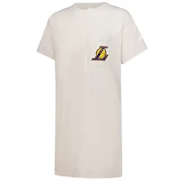 Robe t-shirt crème sans effort en mélange de trois couleurs pour femme des Los Angeles Lakers