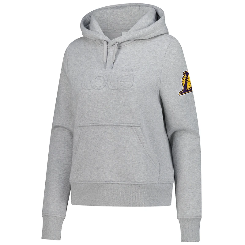 Women's Lolë  Gray Los Angeles Lakers Icon Pullover Hoodie