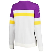 Chandail à enfiler Dominique Lusso violet/crème Los Angeles Lakers pour femme