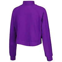 Women's Lusso Purple Los Angeles Lakers Maddie & Matildas Raglan Tri-Blend Pullover Hoodie Jogger Pants Set