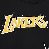 Sweat-shirt à capuche noir Mitchell & Ness pour femme des Los Angeles Lakers Hardwood Classics Home Team