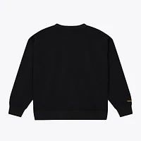 Women's Mitchell & Ness  Black Los Angeles Lakers Hardwood Classics Script Lightweight Sweatshirt