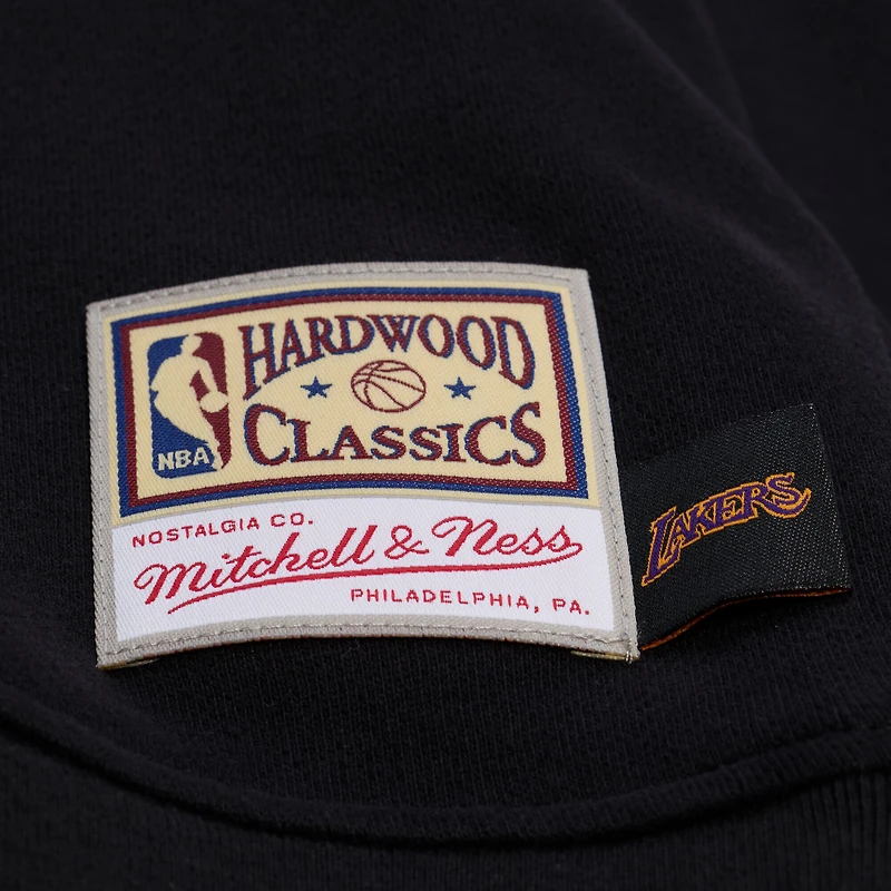 Sweat-shirt léger Mitchell & Ness Hardwood Classics Script noir pour femme, Los Angeles Lakers