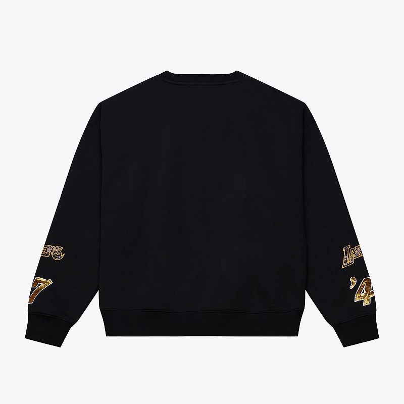 Sweat-shirt en polaire premium noir Mitchell & Ness pour femme, Los Angeles Lakers