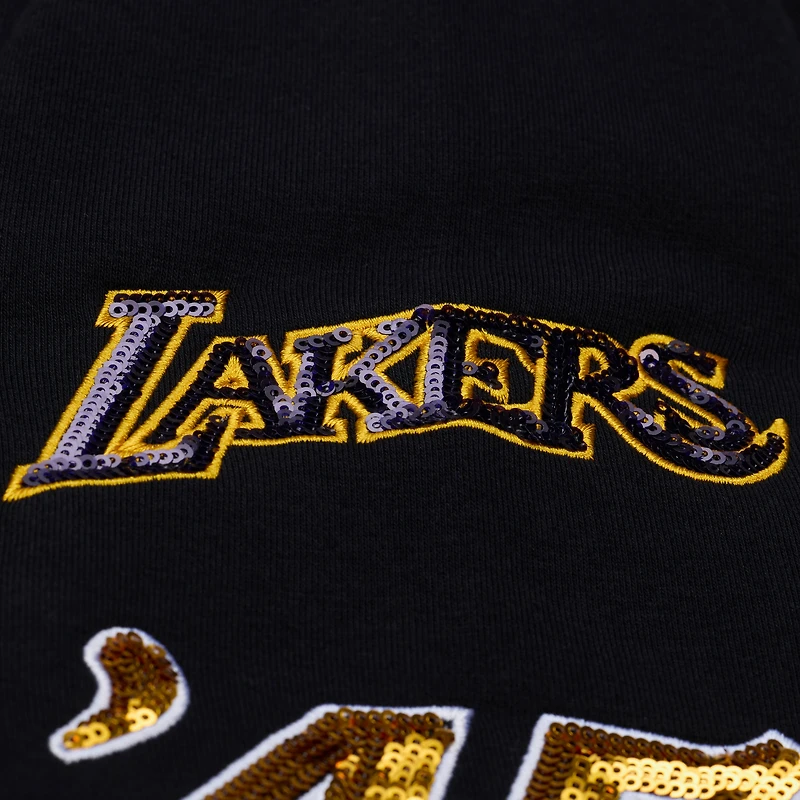 Women's Mitchell & Ness Black Los Angeles Lakers Premium Fleece Sweatshirt
